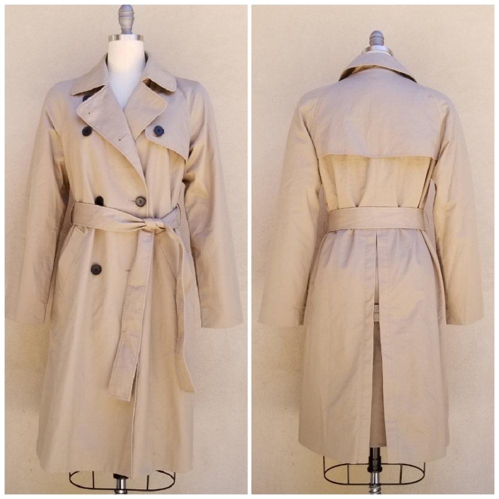 Everlane Beige Double-Breasted Trench Coat